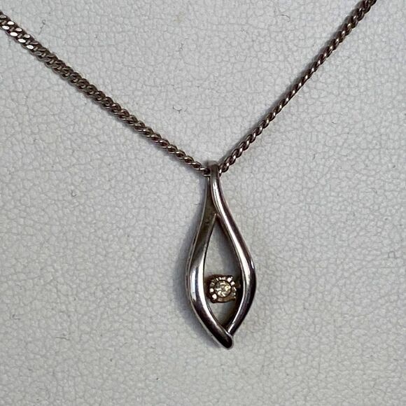 Michael Hill Genuine Diamond Pendant 925 Sterling Silver Necklace - Picture 4 of 9